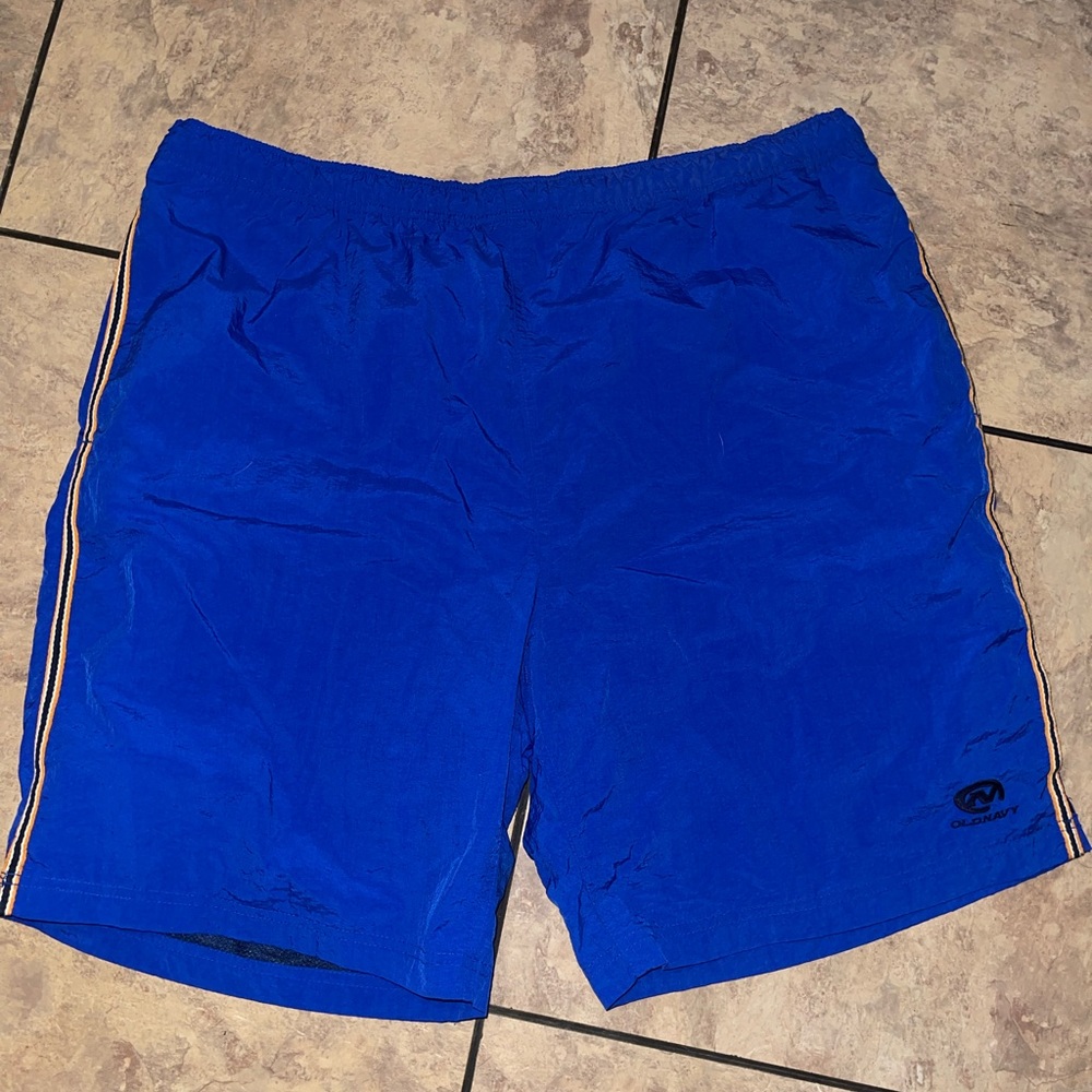 Mens Old Navy royal blue swim trunks size XXL